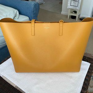 Saint Laurent East/West Shopping Tote in Liege (golden yellow color)-EUC